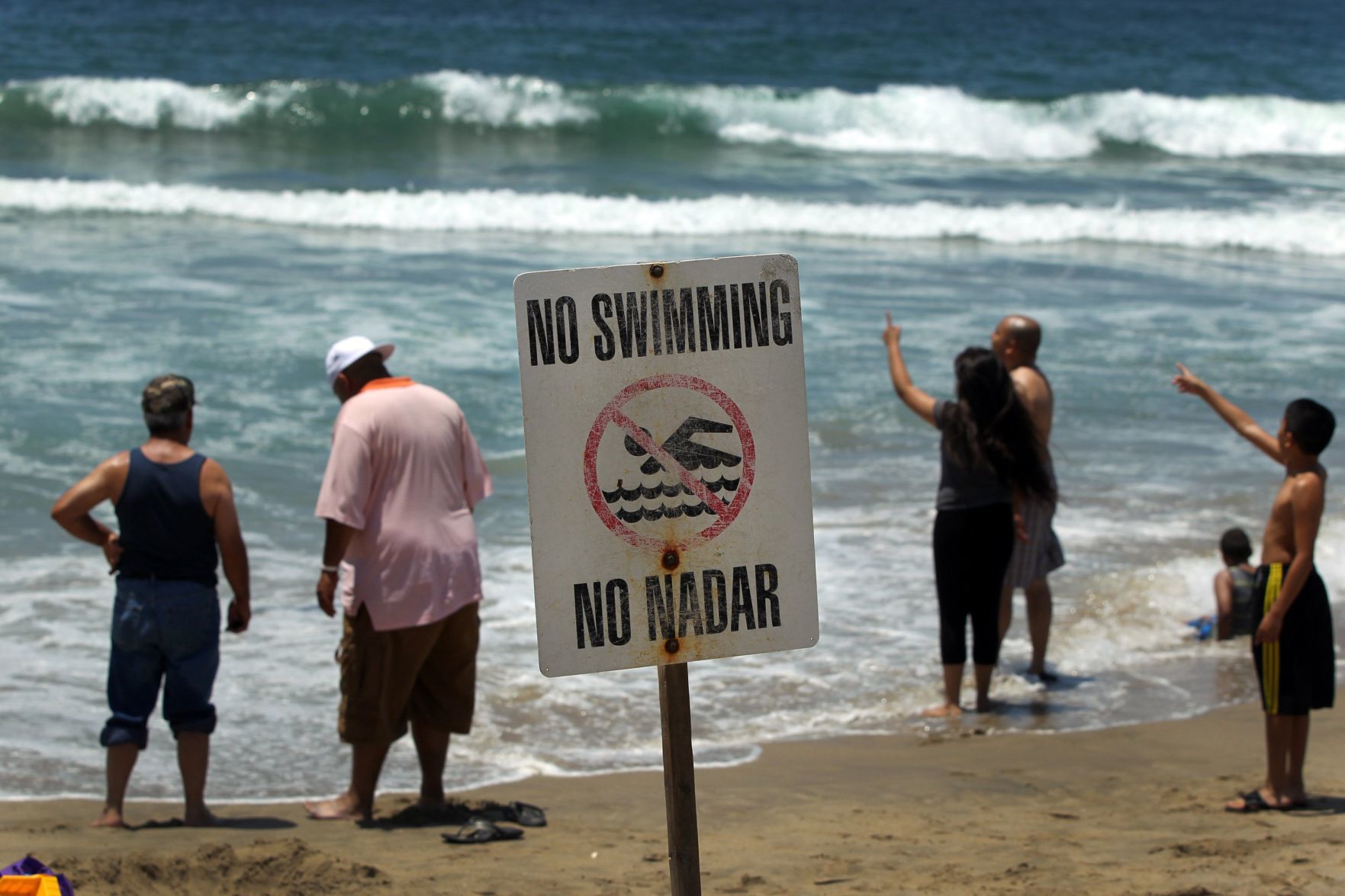 4. Don’t enter the water if bleeding